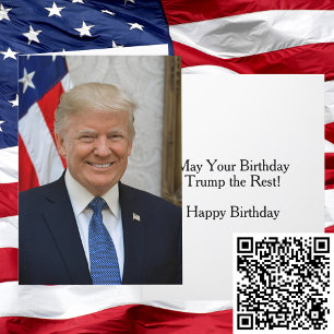 President Donald Trump Official Portrait Birthday Card