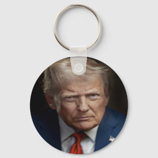 President Donald Trump Official Portrait Key Ring
