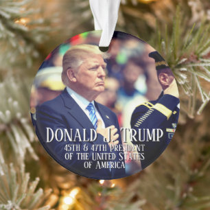 President Donald Trump Photo Keepsake 45 47 Ornament