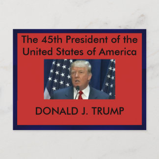 President Donald Trump postcard