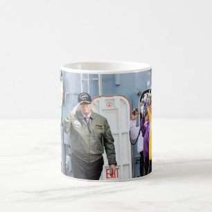 President Donald Trump Salutes Sailors Coffee Mug