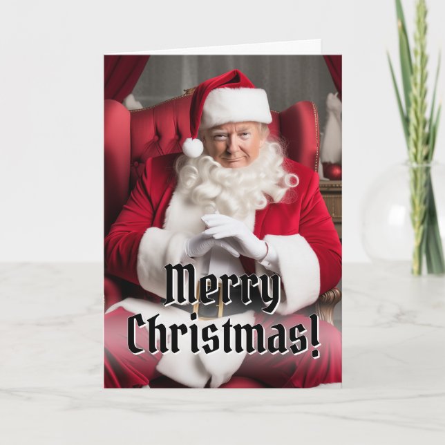 President Donald Trump Santa Claus Christmas 2024 Holiday Card (Front)