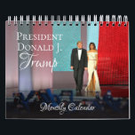 President Donald Trump Small 2025 Calendar Monthly<br><div class="desc">Mini calendar is great for the office, kitchen or cubicle. Celebrate patriotism and American pride with this President Trump 2025 Wall Calendar. Makes a lovely gift for a Trump supporter or proud Patriot! Features full-colour photos of Donald Trump and First Lady Melania Trump and first family during various events during...</div>