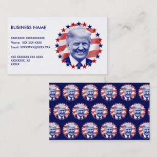President Donald Trump Stars and Stripes Business Card