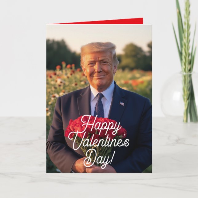President Donald Trump Valentine's Day Card 2025 (Front)