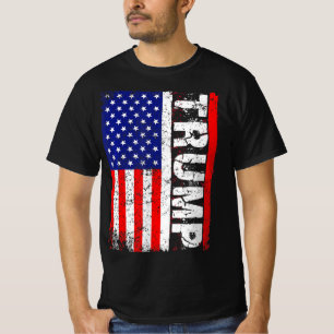 PRESIDENT Donald Trump Vintage USA Flag T-Shirt