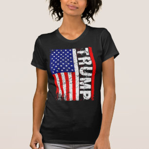 PRESIDENT Donald Trump Vintage USA Flag T-Shirt