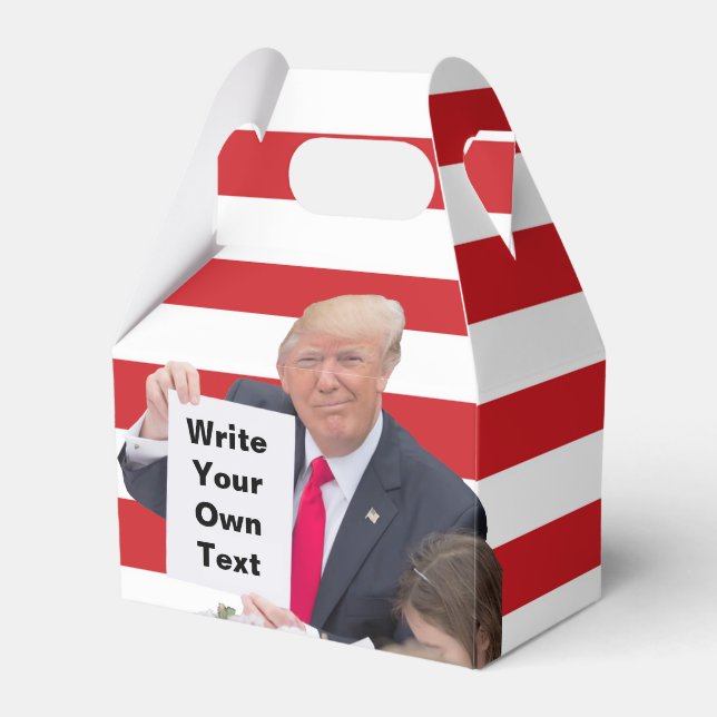 President Donald Trump - Write Your Own Text Favour Box (Front Side)