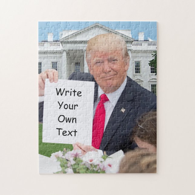 President Donald Trump - Write Your Own Text Jigsaw Puzzle (Vertical)