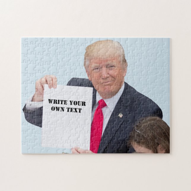 President Donald Trump - Write Your Own Text Jigsaw Puzzle (Horizontal)