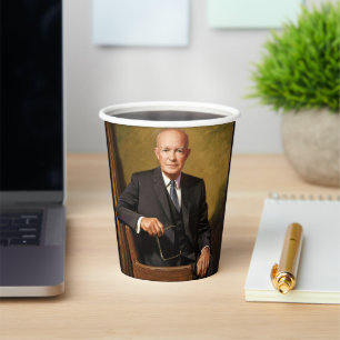 President Dwight D. Eisenhower Republic Portrait Paper Cups