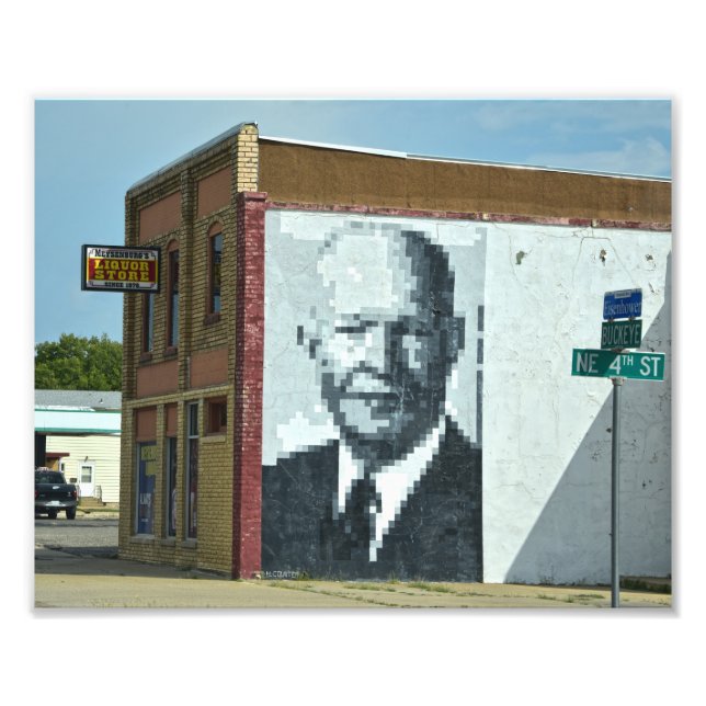 President Eisenhower Mural, Abilene, Kansas Photo Print (Front)