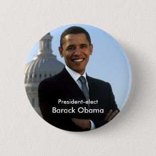 President Elect - Barack Obama Buton 6 Cm Round Badge