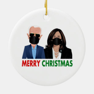President Elect Joe Biden Kamala Harris Ceramic Tree Decoration