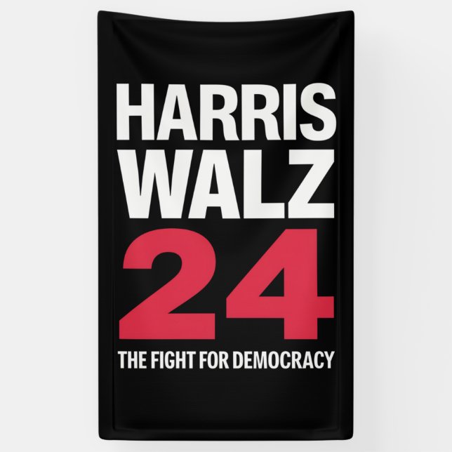 President Elect Kamala Harris & Tim Walz 2024  Banner (Vertical)