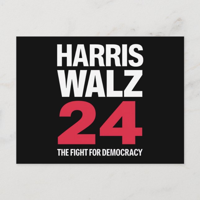 President Elect Kamala Harris & Tim Walz 2024  Postcard (Front)