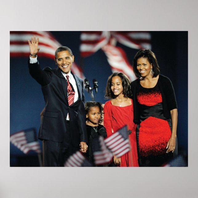 President-Elect Obama & Family Poster (Front)
