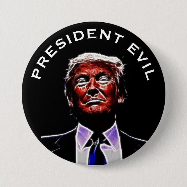 "President Evil" with Trumpenstein Picture 7.5 Cm Round Badge (Front)