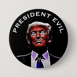 "President Evil" with Trumpenstein Picture 7.5 Cm Round Badge