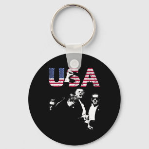 President Fight Fight For Usa 4th Of July 1776 202 Key Ring