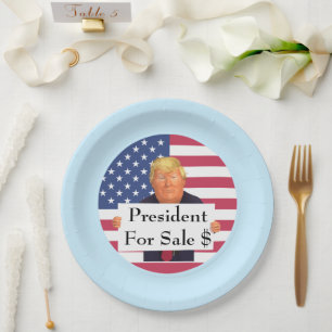 President For Sale Paper Plate