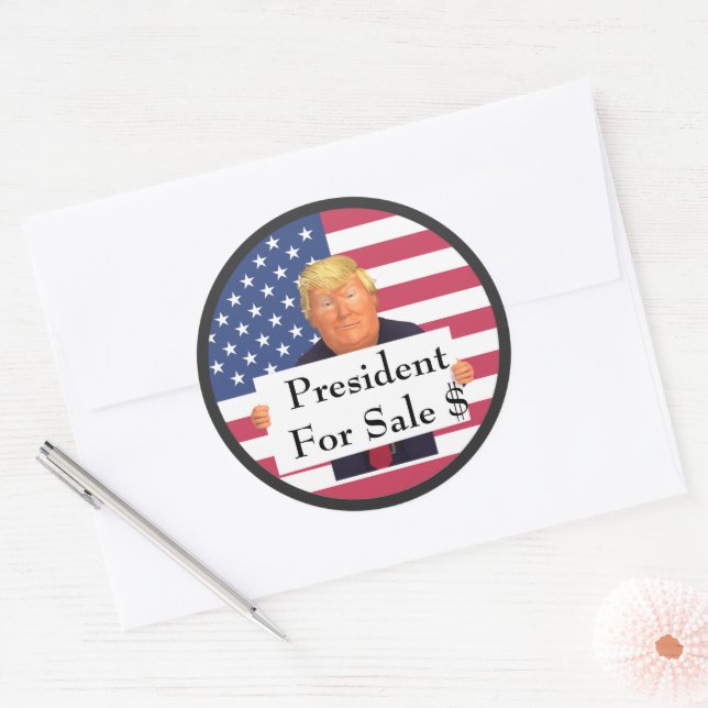 President For Sale Sticker (Envelope)