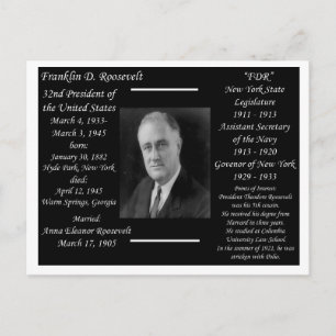 President Franklin D Roosevelt Postcard