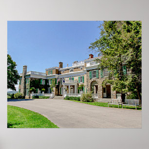 President Franklin D. Roosevelt’s (FDR) Mansion Poster