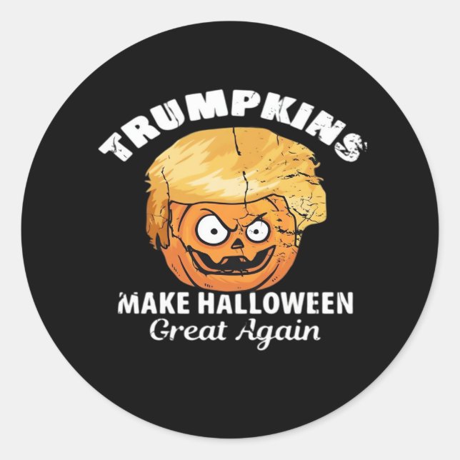 President Funny Trumpkins Halloween Classic Round Sticker (Front)