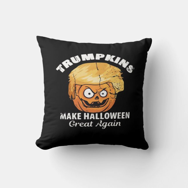 President Funny Trumpkins Halloween Cushion (Front)