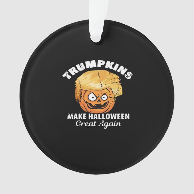 President Funny Trumpkins Halloween Ornament (Front)