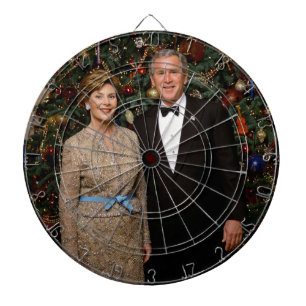 President George Bush, Laura Christmas White House Dartboard