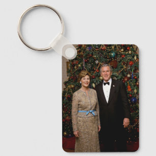 President George Bush, Laura Christmas White House Key Ring