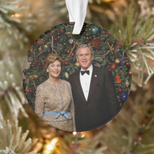 President George Bush, Laura Christmas White House Ornament