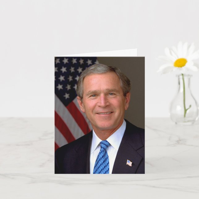 President George W Bush Official Portrait Card (Small Plant)