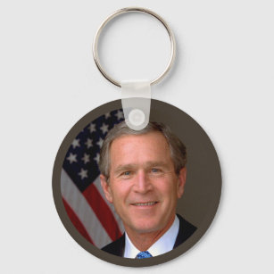 President George W Bush Official Portrait Key Ring