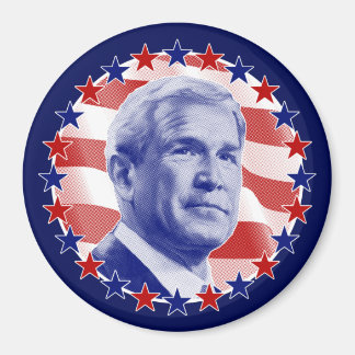 President George W. Bush Stars and Stripes Magnet