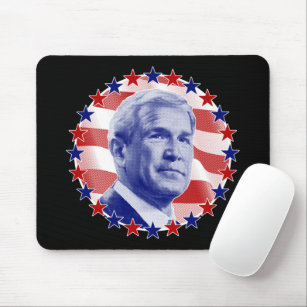 President George W. Bush Stars and Stripes Mouse Mat