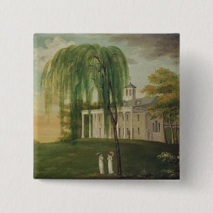 President George Washington 15 Cm Square Badge