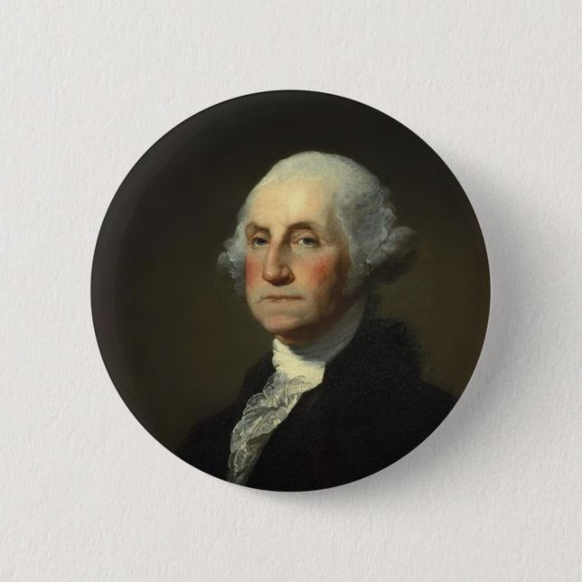 President George Washington 6 Cm Round Badge (Front)
