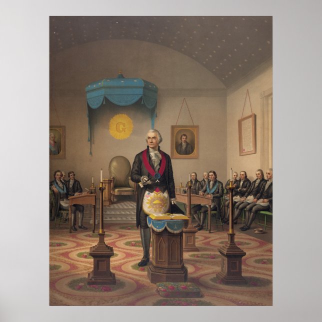 President George Washington as a Master Mason Poster (Front)