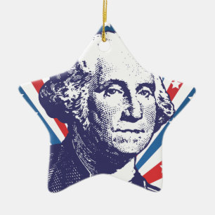 president George Washington Ceramic Tree Decoration
