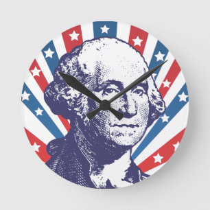 president George Washington Round Clock