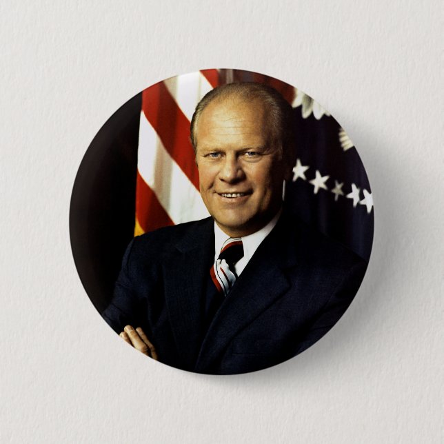 President Gerald Ford Portrait 6 Cm Round Badge (Front)