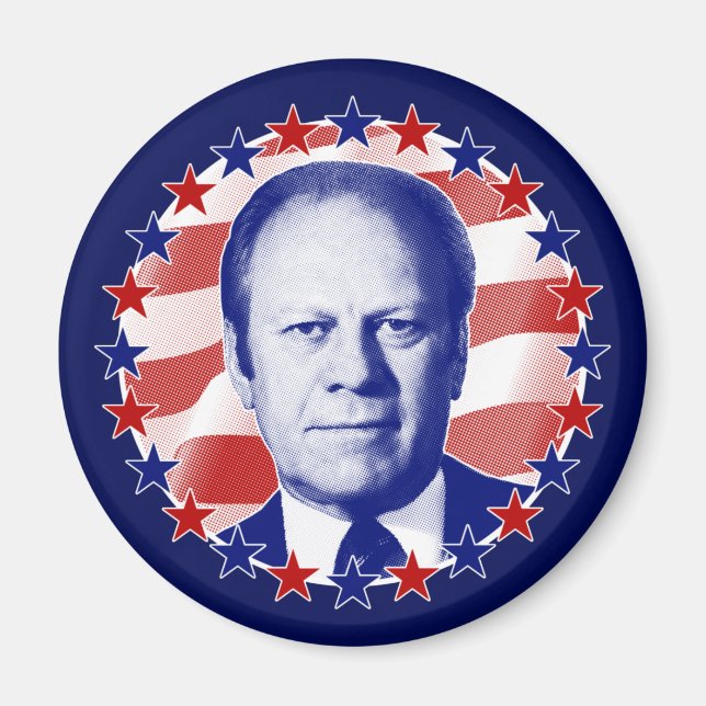 President Gerald Ford Stars and Stripes Magnet (Front)