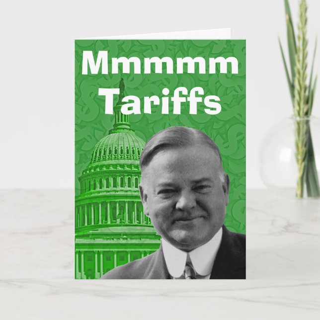 President Herbert Hoover Tariffs Card (Front)