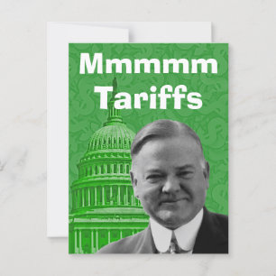 President Herbert Hoover Tariffs Postcard
