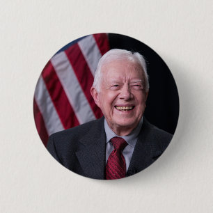 President Jimmy Carter Smiling 6 Cm Round Badge