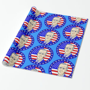 president joe biden american flag wrapping paper