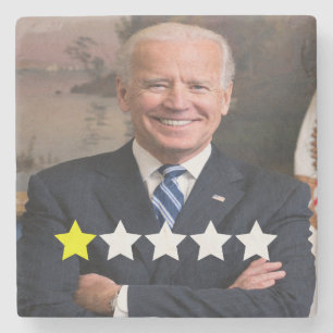 President Joe Biden Approval Rating Stone Coaster
